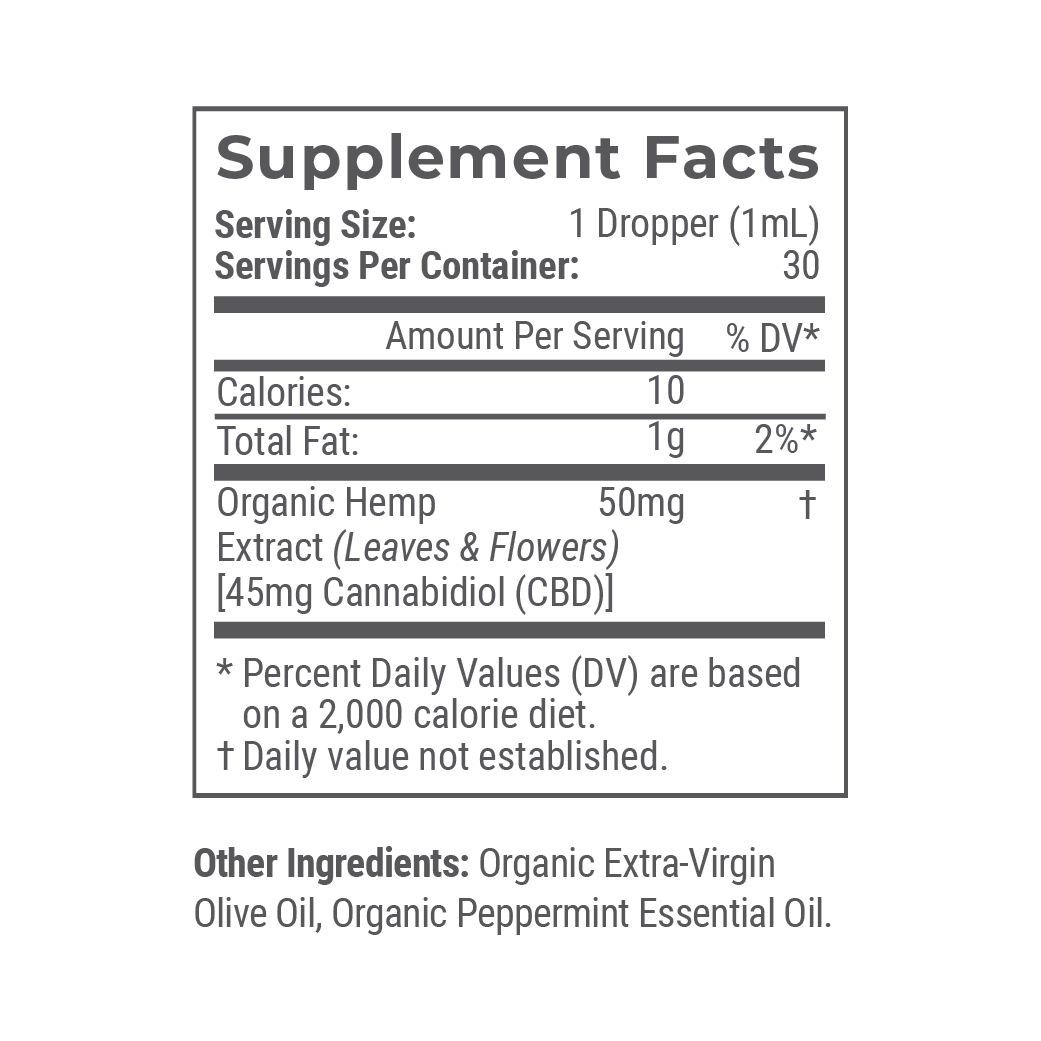1350mg Broad Spectrum Mint Tincture